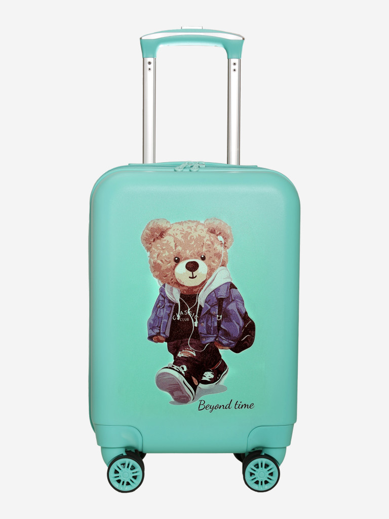 Чемодан детский BEYOND TIME R114 Мишка путешественник зеленый