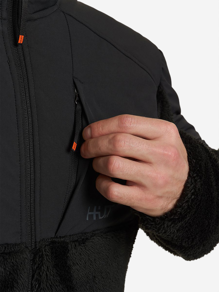 Кофта мужская HUT BORON на молнии для охоты, черная