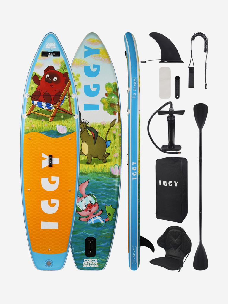 Сапборд/каяк надувной Iggy 11х34х6 Винни-пух, 335x86x15 см