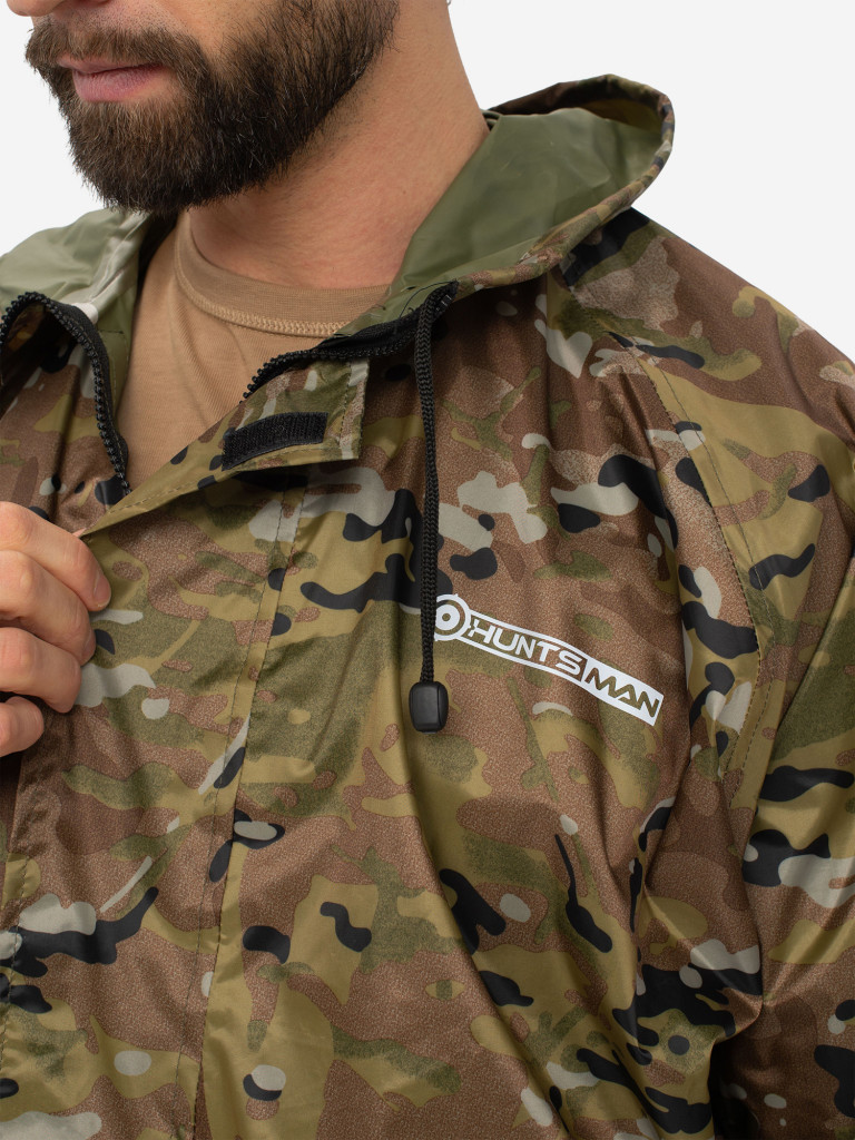 Плащ мужской Huntsman ВВЗ для рыбалки и охоты, ткань таффета PVC 20000 мм вод.ст.