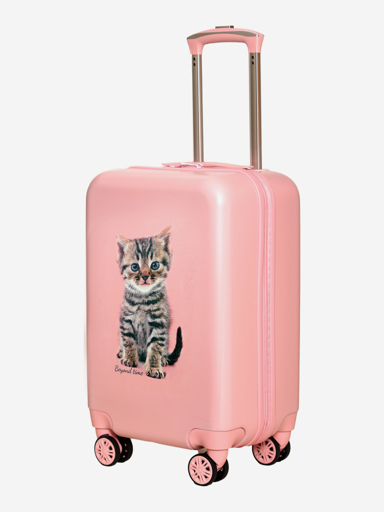 Чемодан детский BEYOND TIME G203 Пушистый котик розовый