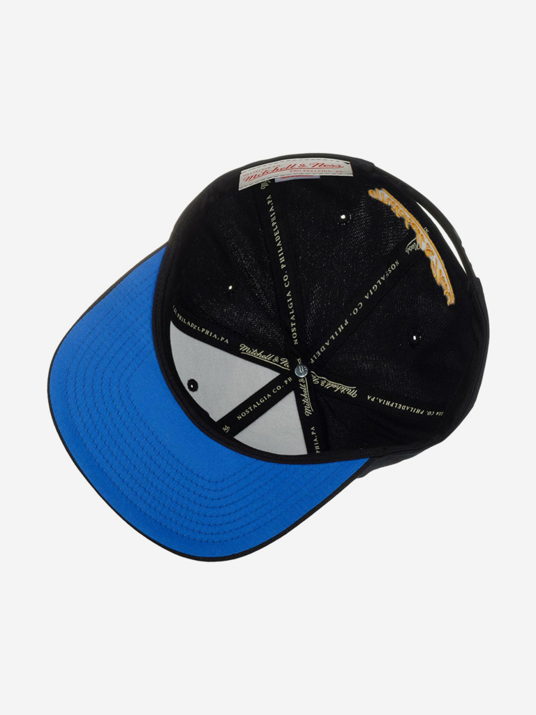 Бейсболка с прямым козырьком MITCHELL NESS HHSS1100-GSWYYPPPBLCK Golden State Warriors NBA