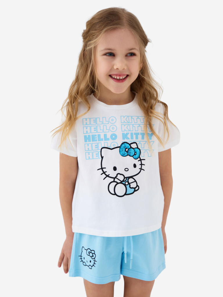 Комплект для девочек: футболка, шорты PlayToday