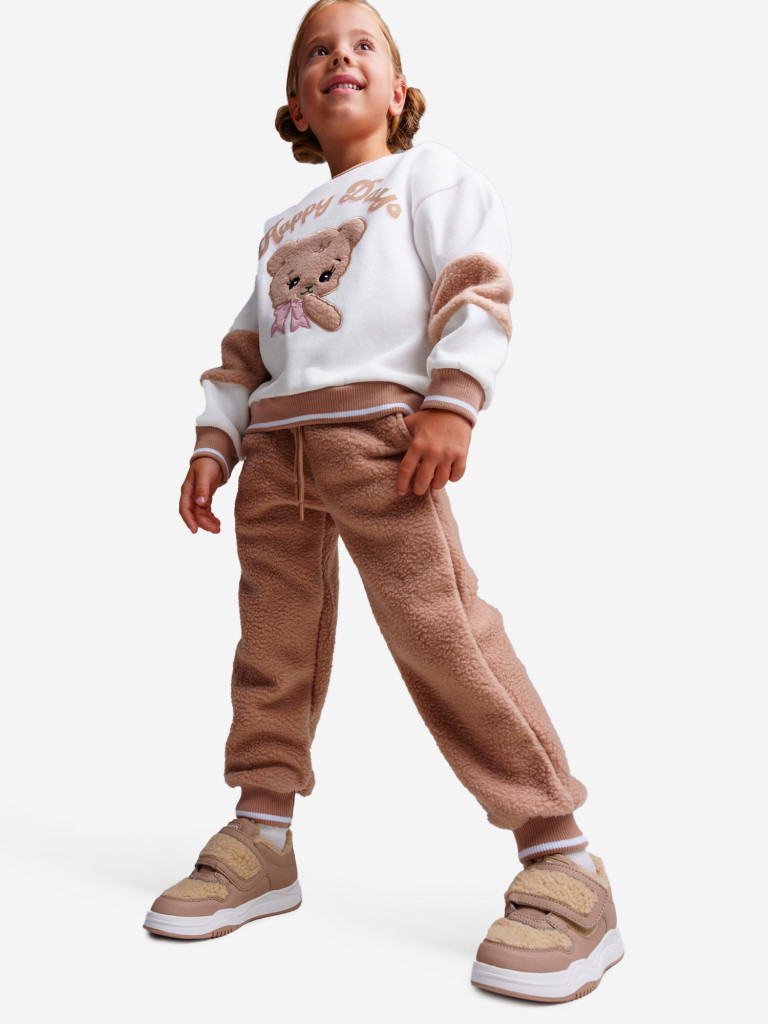 Комплект для девочки: толстовка, брюки PlayToday