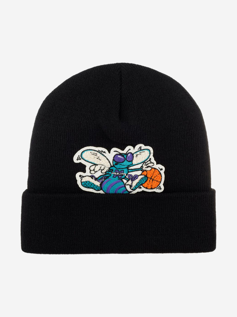 Шапка с отворотом MITCHELL NESS KTCFFH21HW008-CHOBLCK Charlotte Hornets NBA (черный)