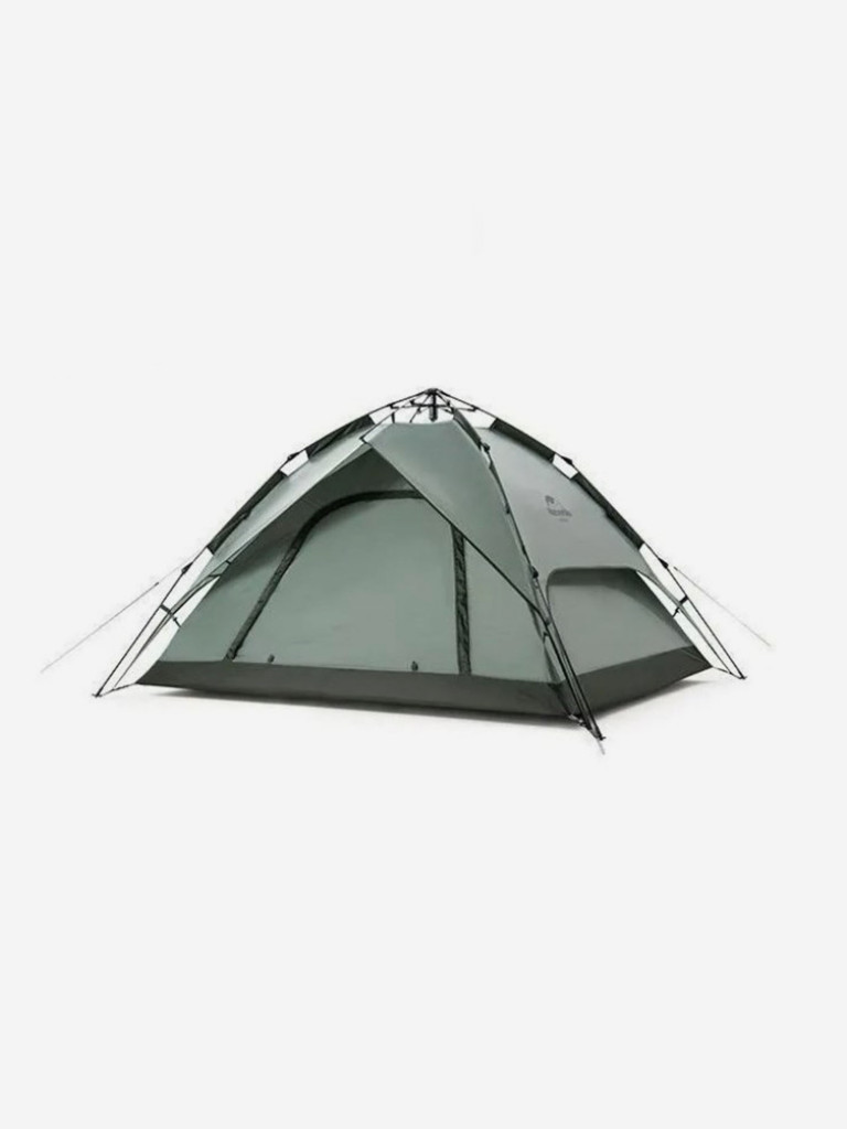 Палатка Naturehike 3-местная, быстросборная, алюминиевый каркас, серо-зеленая