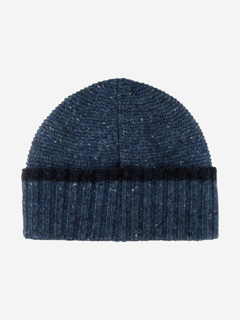 Шапка с отворотом STETSON 8599391 BEANIE DONEGAL WOOL (синий)
