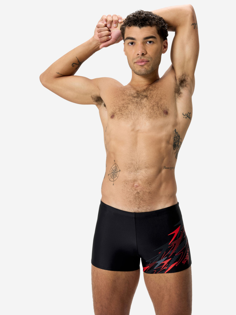 Плавки-шорты мужские Speedo Medley Logo Aquashort Blk/Red