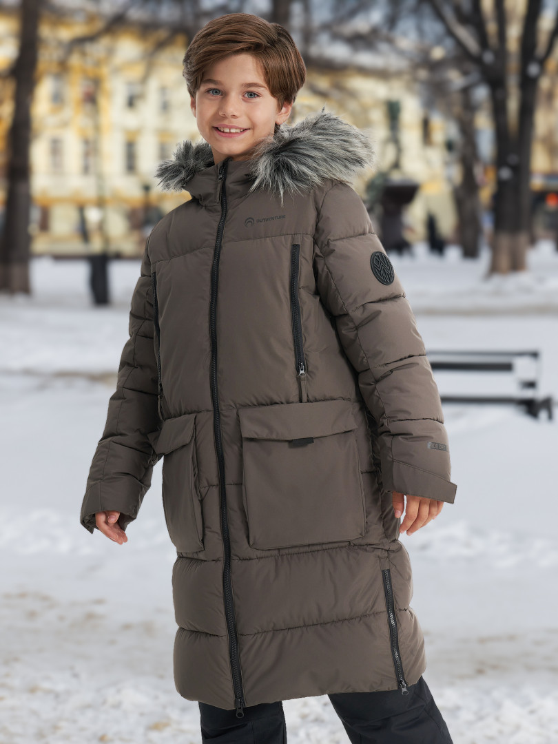 Пальто утепленное для мальчиков Outventure Коричневый 4849₽