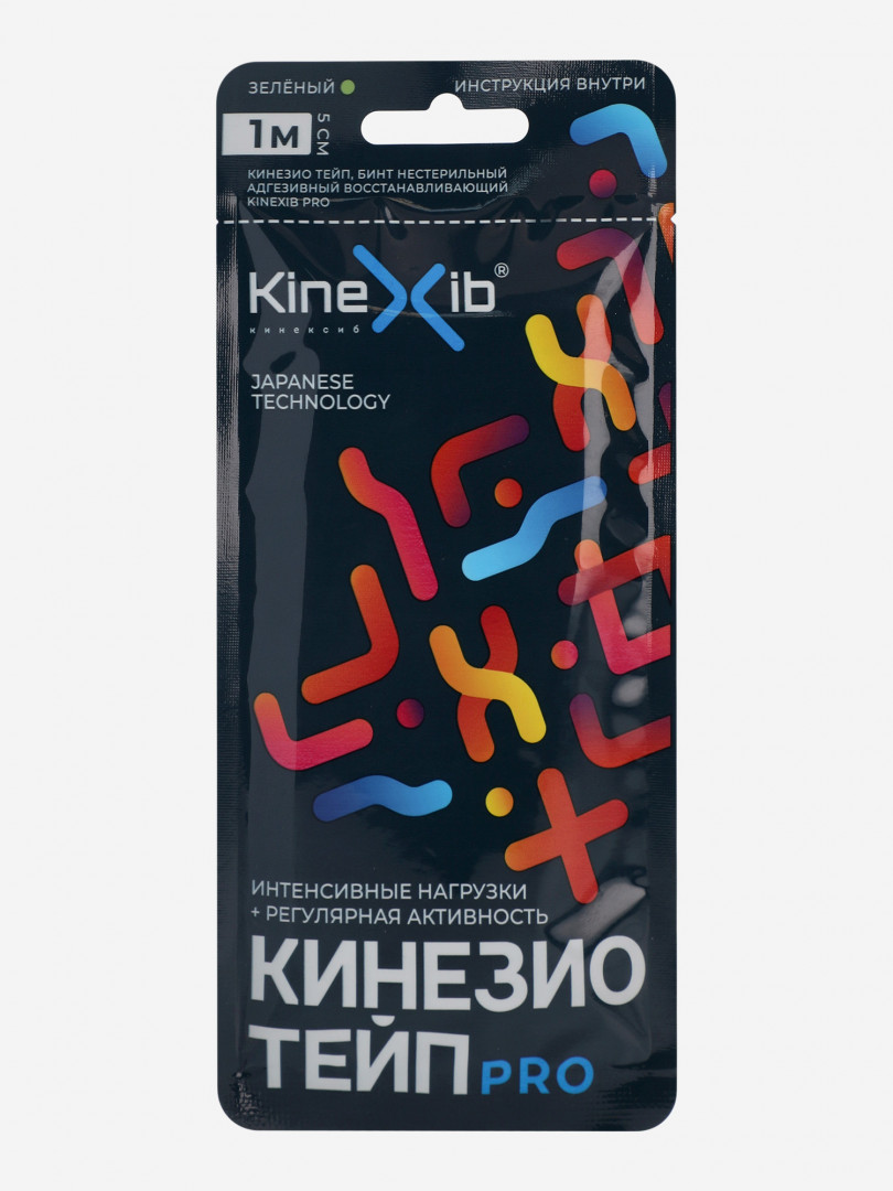 Кинезиотейп Kinexib Pro tape, зеленый, Зеленый