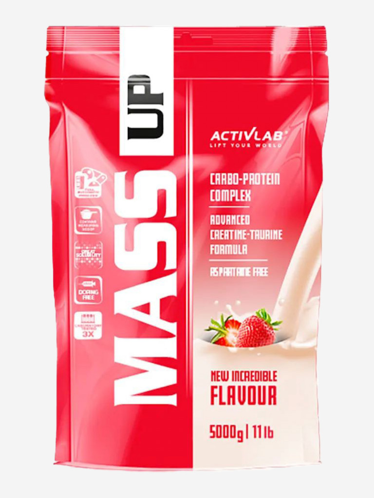 Гейнер Activlab Mass up, 5 кг, клубника