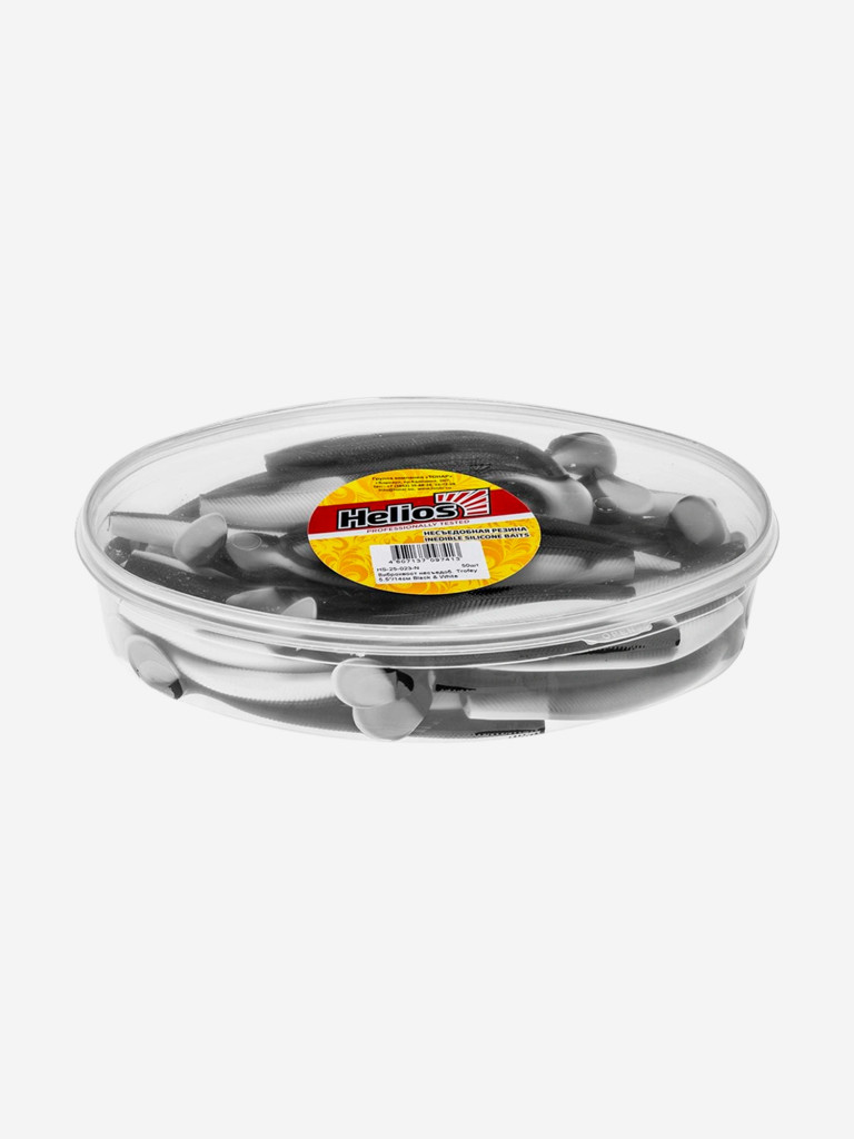 Мягкая приманка Helios Trofey, 5,5'' / 14 см, Black & White, 50 шт (HS-25-023-N)