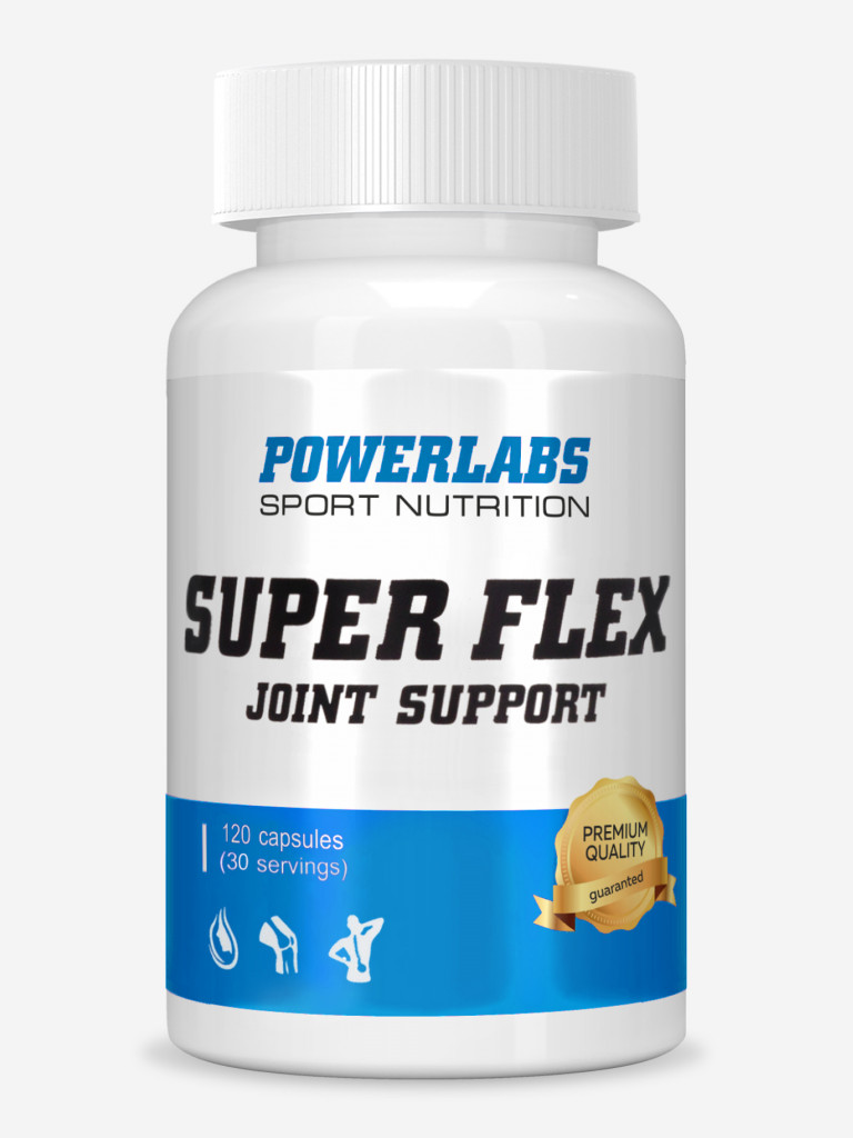 Для суставов, Super Flex, Powerlabs, 120 капсул