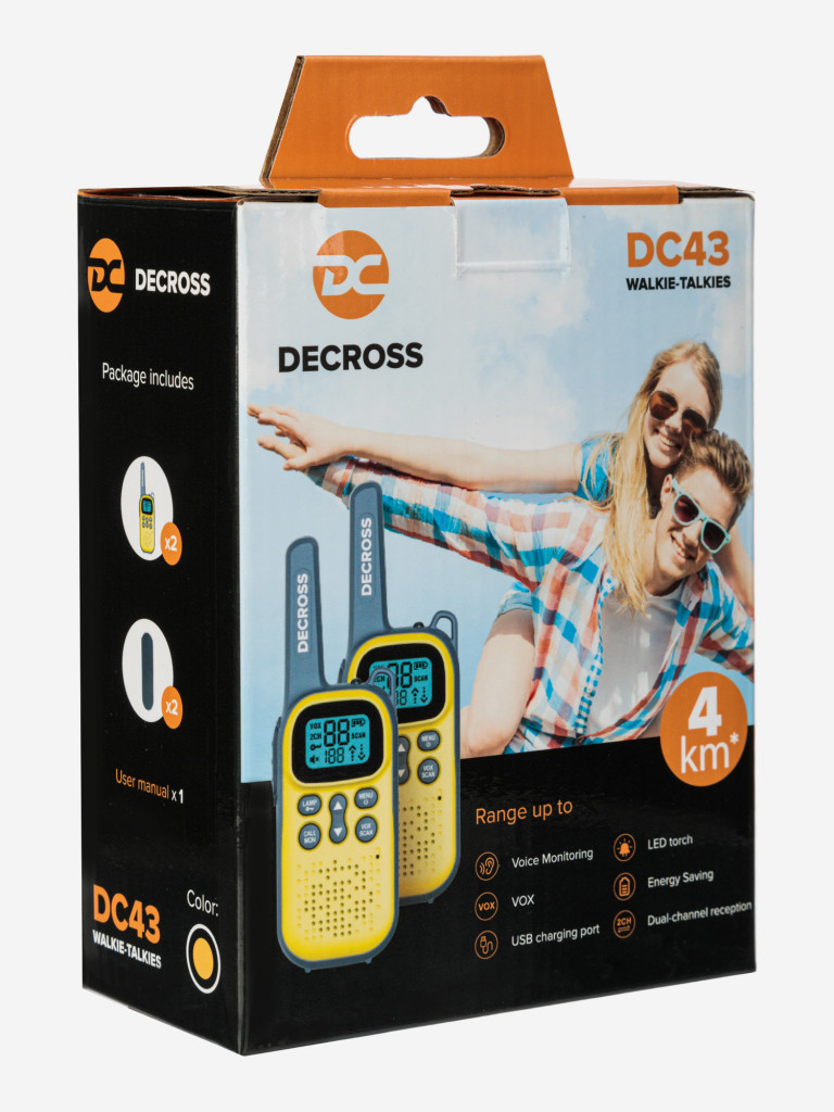 Комплект из двух радиостанций Decross DC43 Yellow Twin EU без ЗУ