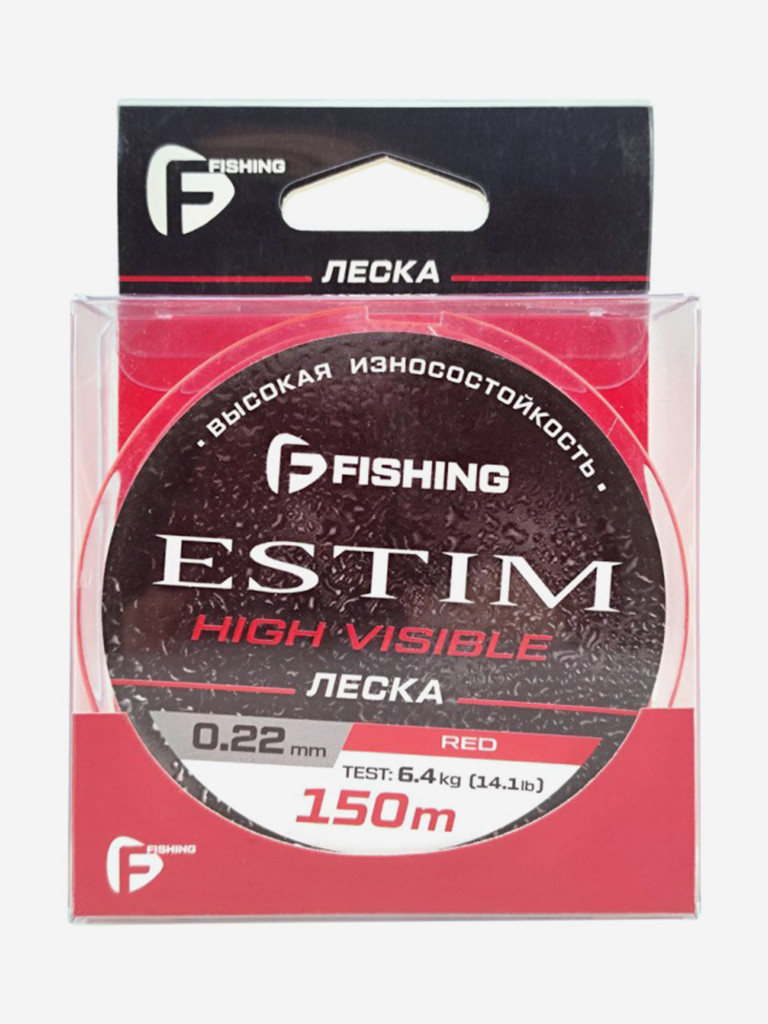 Леска F-FISHING Estim Red 150м 0,22мм 6,4кг/14,1lb