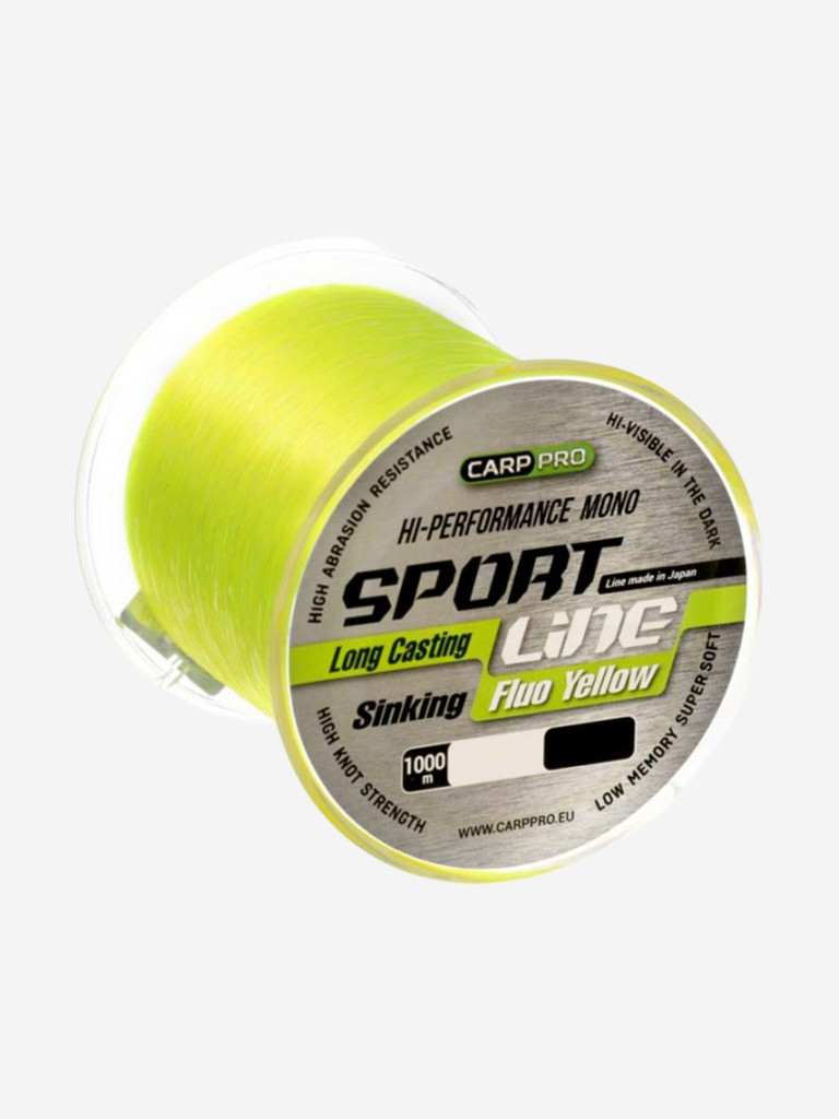 Леска Sport Line Fluo Yellow CARP PRO 1000м 0.185мм
