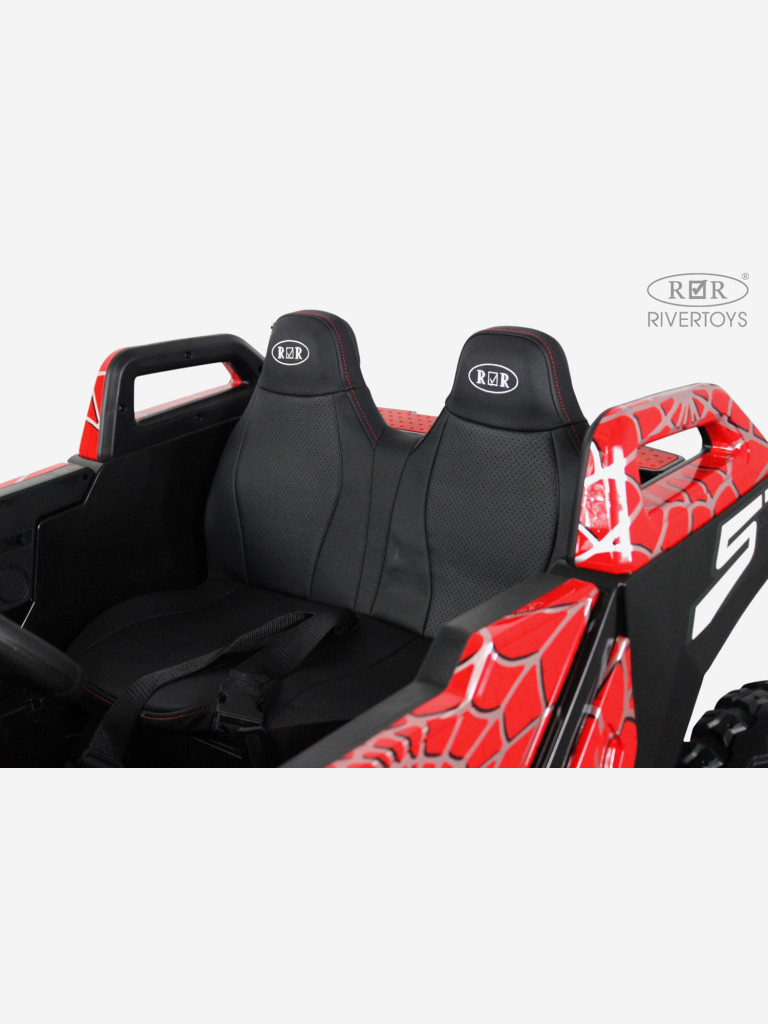 Детский электромобиль RIVERTOYS A505AA-LUX красный спайдер