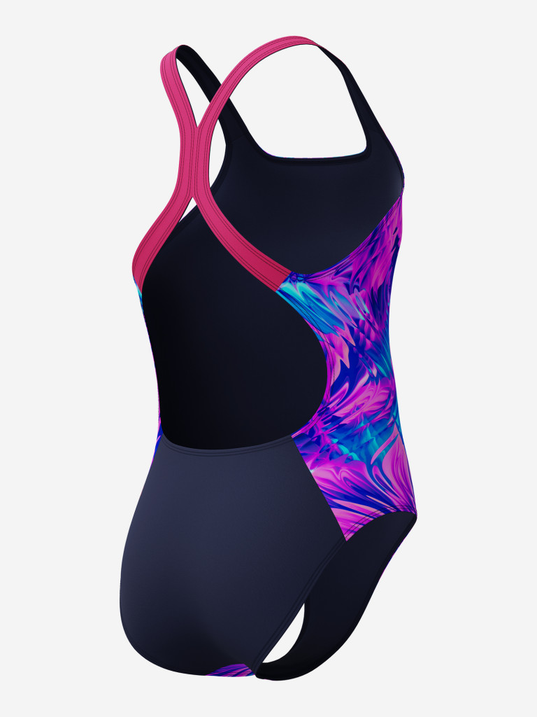 Купальник слитный для девочек Speedo Print Powerback