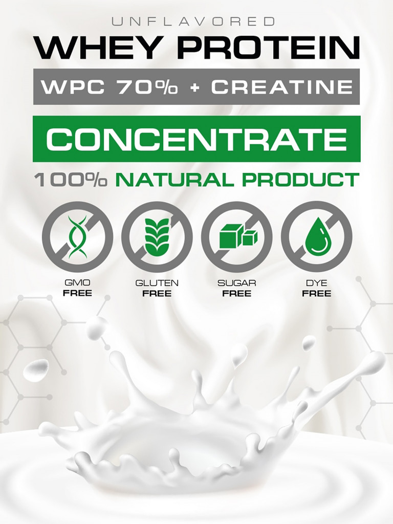 Протеин Supptrue 1 кг белковый с креатином