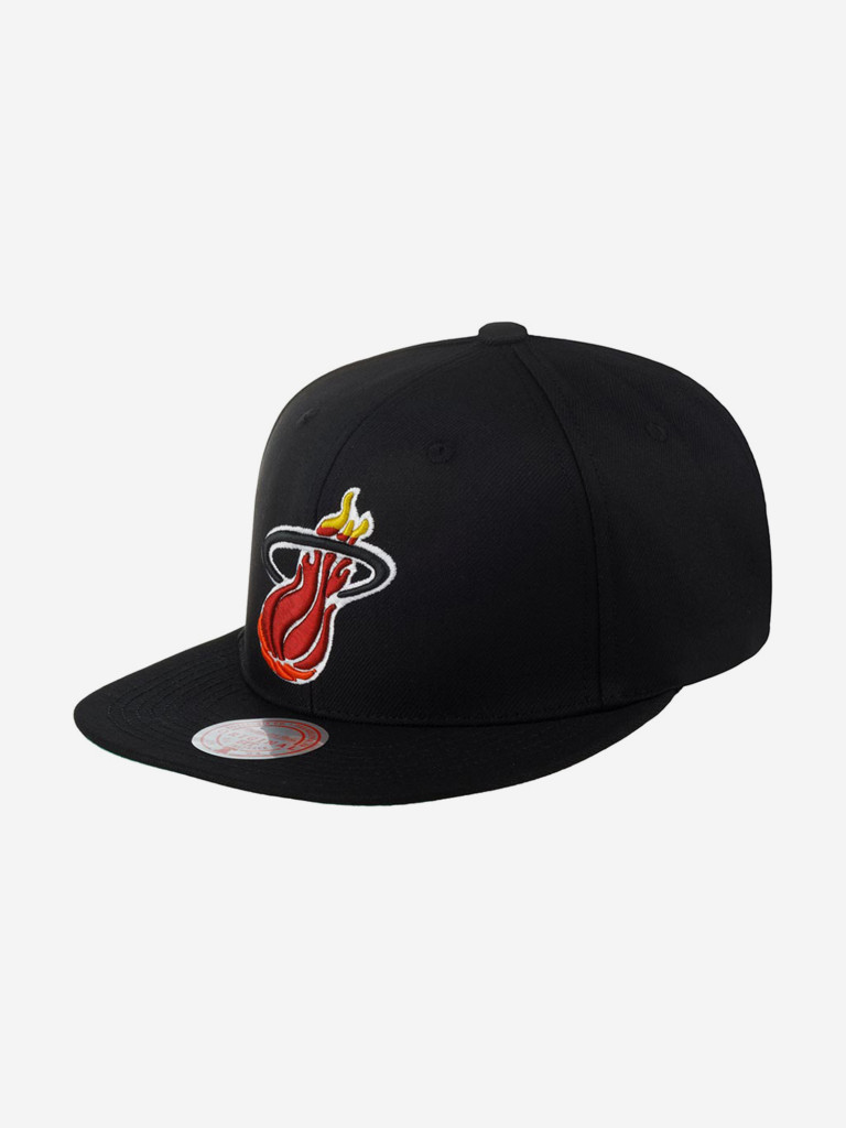 Бейсболка с прямым козырьком MITCHELL NESS HHSS5133-MHEYYPPPBLCK Miami Heat NBA