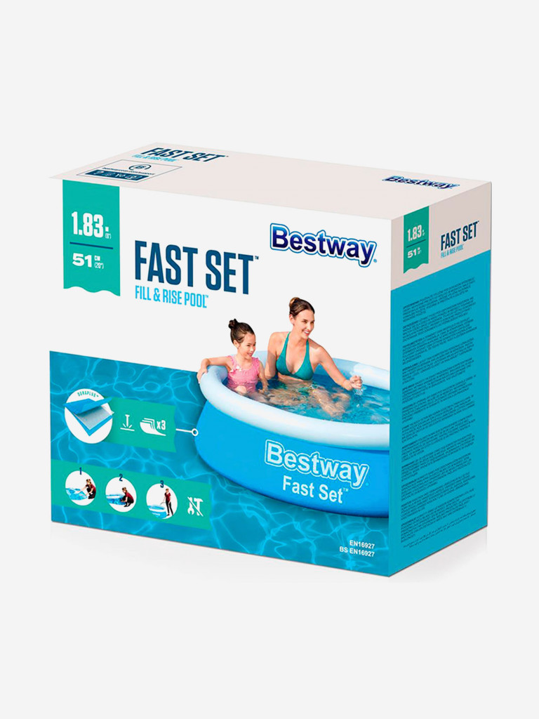 Бассейн Bestway 57392 надувной Fast Set 183х51см