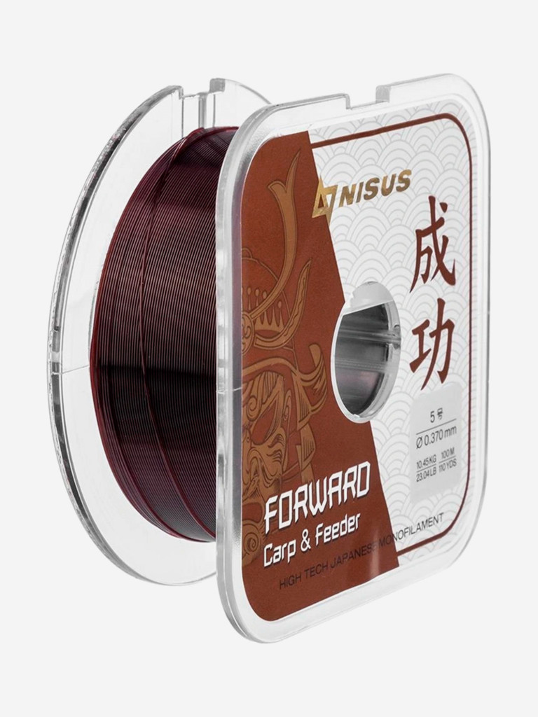 Леска для рыбалки Nisus FORWARD Carp&Feeder Nylon 0,370мм, 100м, 10,45кг, темно-коричневый