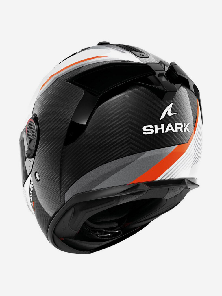 Мотошлем интеграл Shark SPARTAN GT PRO DOKHTA CARBON Black/White/Orange