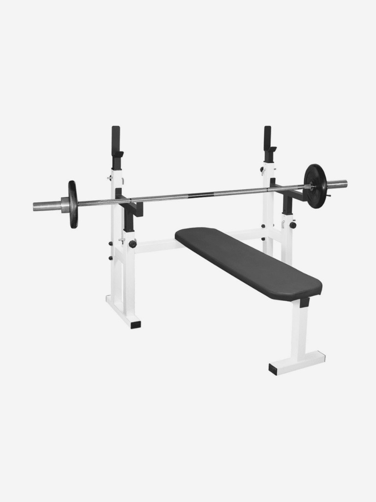 Скамья со стойками неотделимая Sportlim Атлант Белая