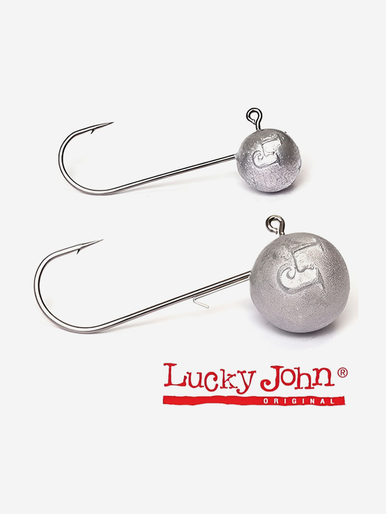 Джиг-головка LUCKY JOHN ROUND HEAD 30г, крючок 002, набор 5шт