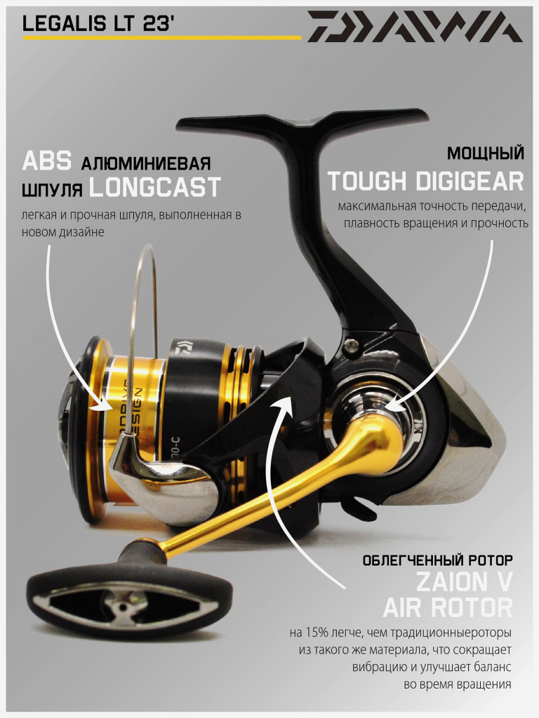 Катушка для спиннинга безынерционная Daiwa 23 Legalis LT 3000-C