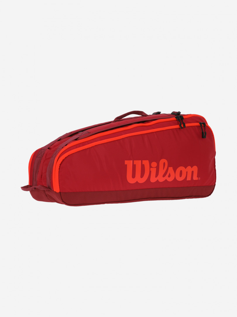 фото Сумка для 6 ракеток wilson tour maroon, красный