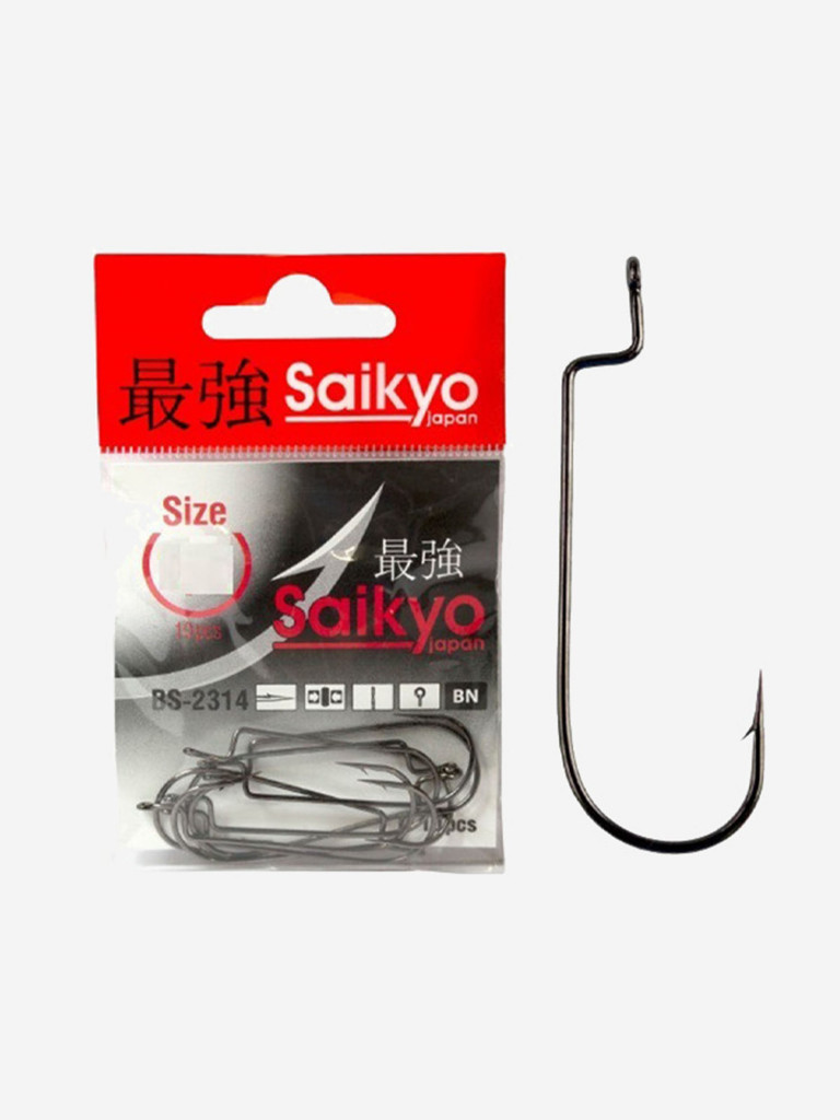 Крючки для рыбалки офсетные Saikyo BS-2314 BN ( 1 упк. по 10шт.)