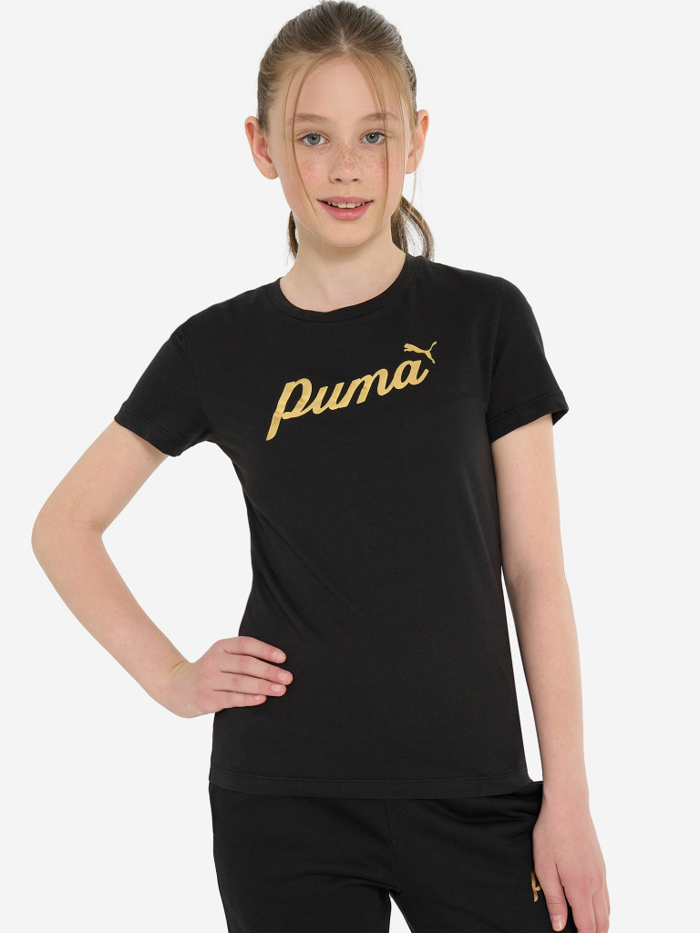 Футболка для девочек PUMA ESS+ Script Metallic