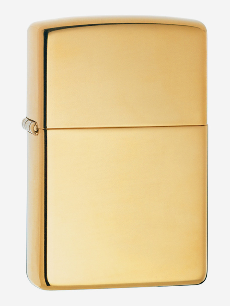 Зажигалка Zippo 254B Classic High Polish Brass, золотистая глянцевая