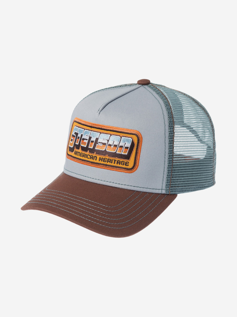 Бейсболка с сеточкой STETSON 7751196 TRUCKER CAP CHROME (голубой)