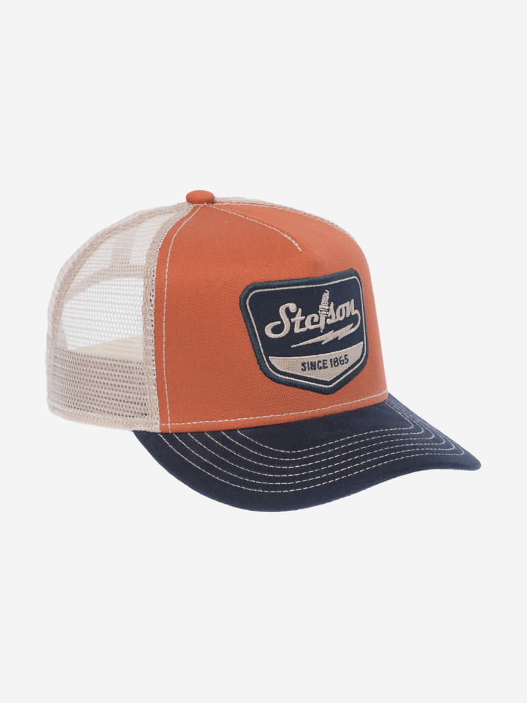 Бейсболка с сеточкой STETSON 7761158K TRUCKER CAP SPARK PLUG (оранжевый)