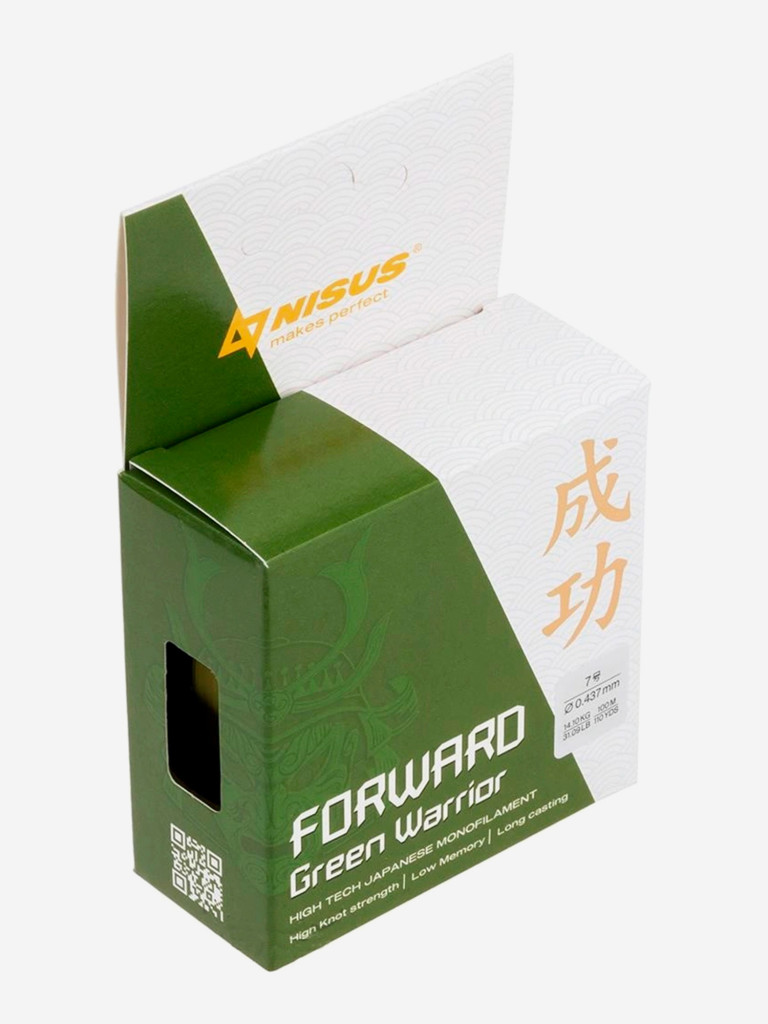 Леска для рыбалки Nisus FORWARD Green Warrior Nylon 0,437мм, 100м, 14,1кг, оливковый