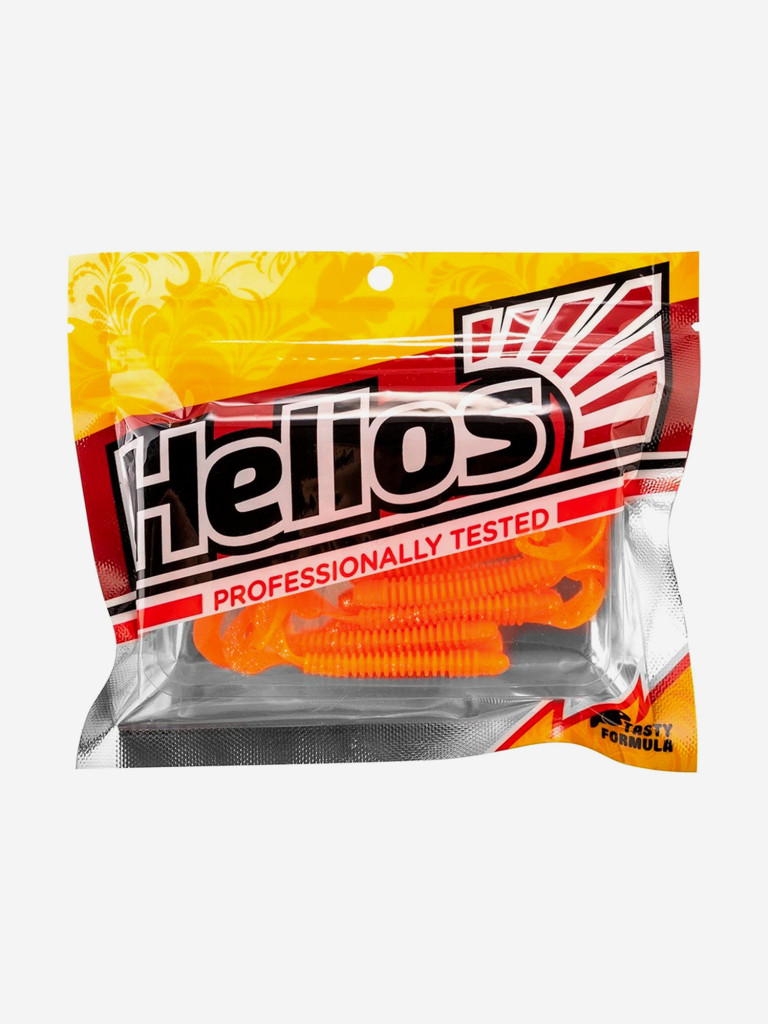 Мягкая приманка Helios Credo Long Body, 2,95" / 7,5 см, Orange & Sparkles, 12 штук (HS-9-022)