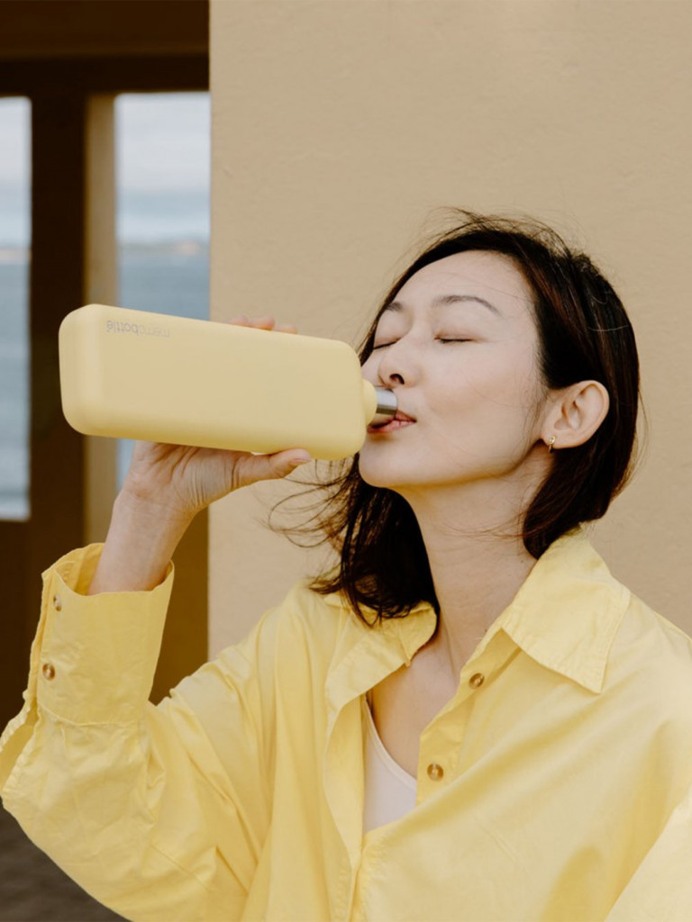 Бутылка из нержавеющей стали Memobottle SLIM, желтый