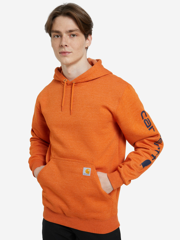 Худи мужская Carhartt оранжевый цвет — купить за 9799 руб. со скидкой 30 %, отзывы в интернет-магазине Спортмастер