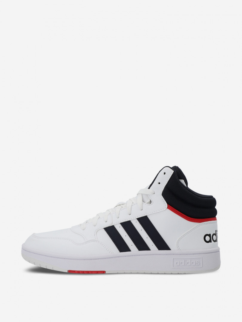 фото Кеды мужские adidas hoops 3.0 mid, белый