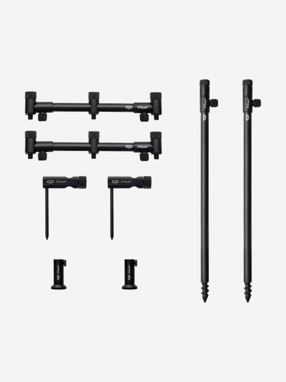 CARP PRO Набор стоек с буз-барами Rondel для 3-х удилищ алюминий black в сумке