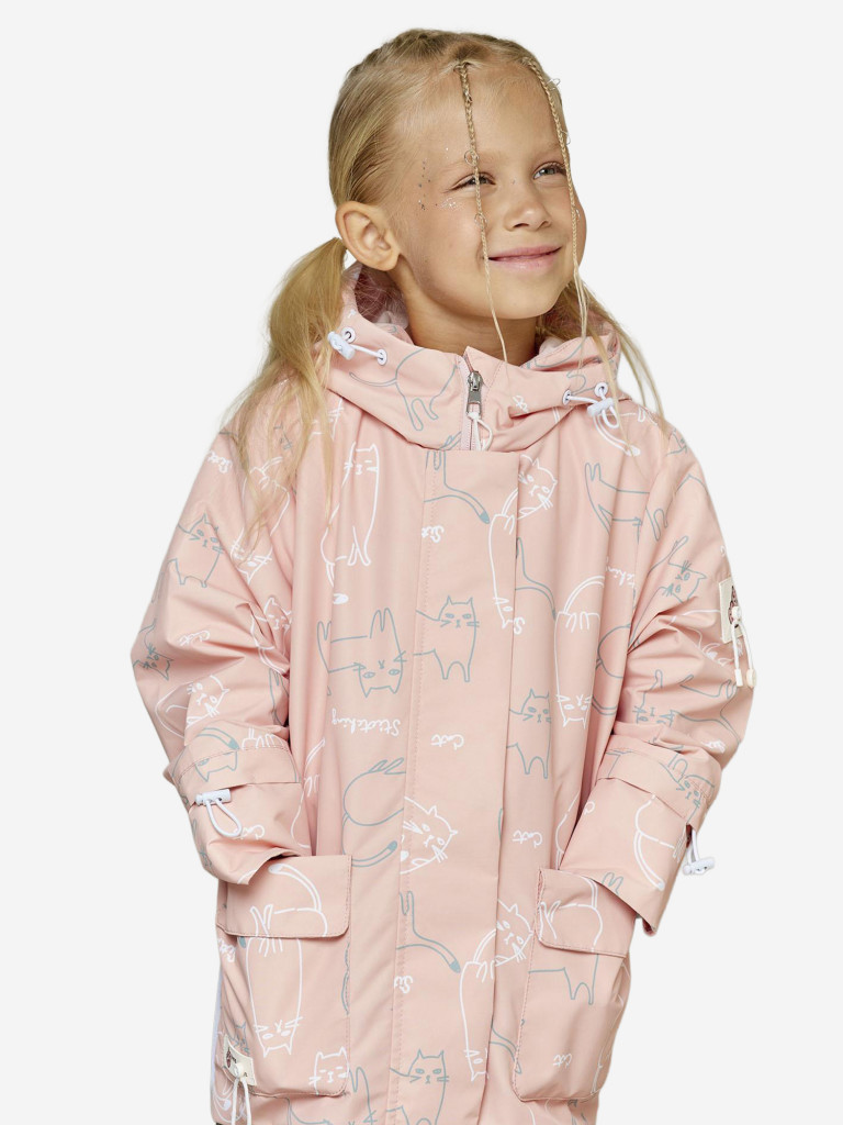 Парка для девочки batik Тора принт розовый