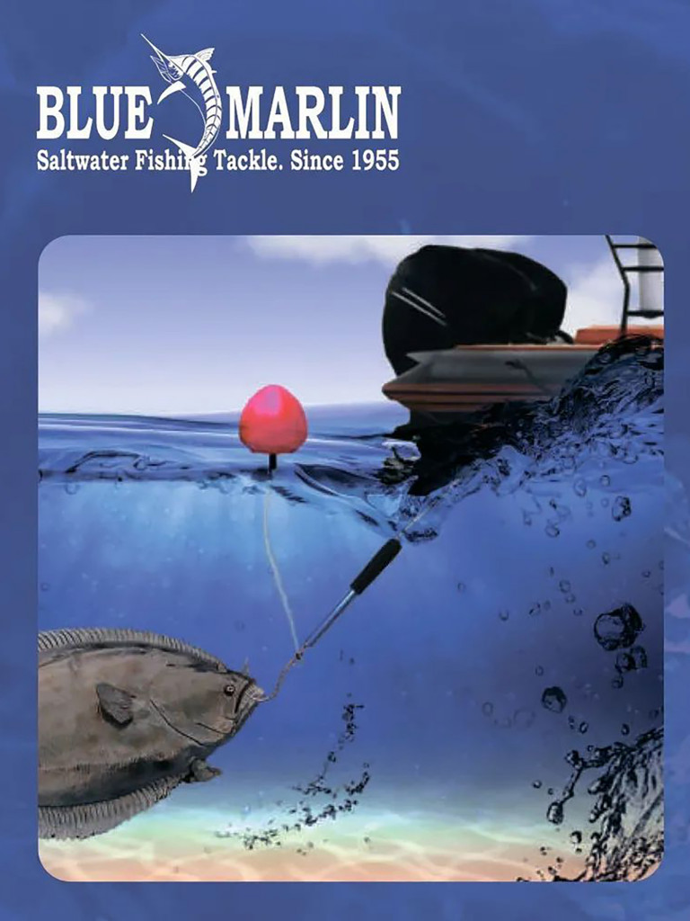 Сверхпрочный багор BLUE MARLIN FLY GAFF "Мурманск" длиной 50 см с двумя сверхпрочными карабинами, синтетической веревкой и сигнальным буем