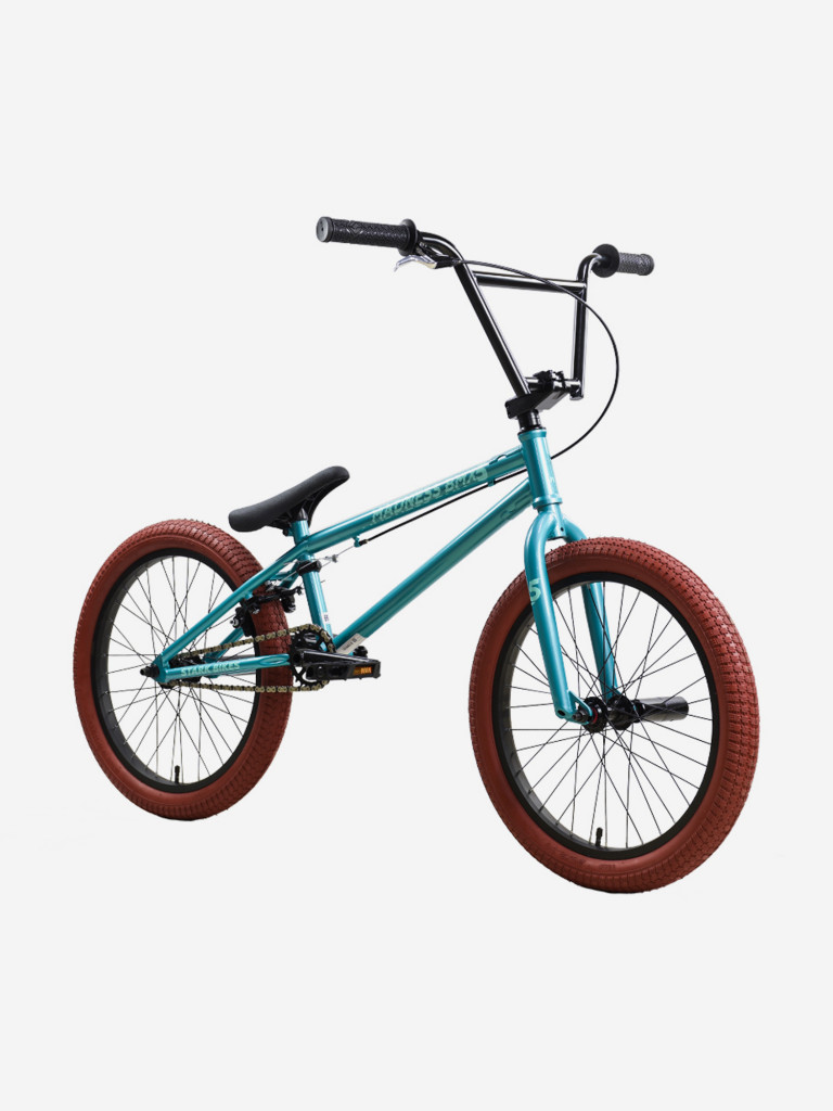 Велосипед подростковый Stark Madness BMX 5 бирюзовый/зеленый/коричневый