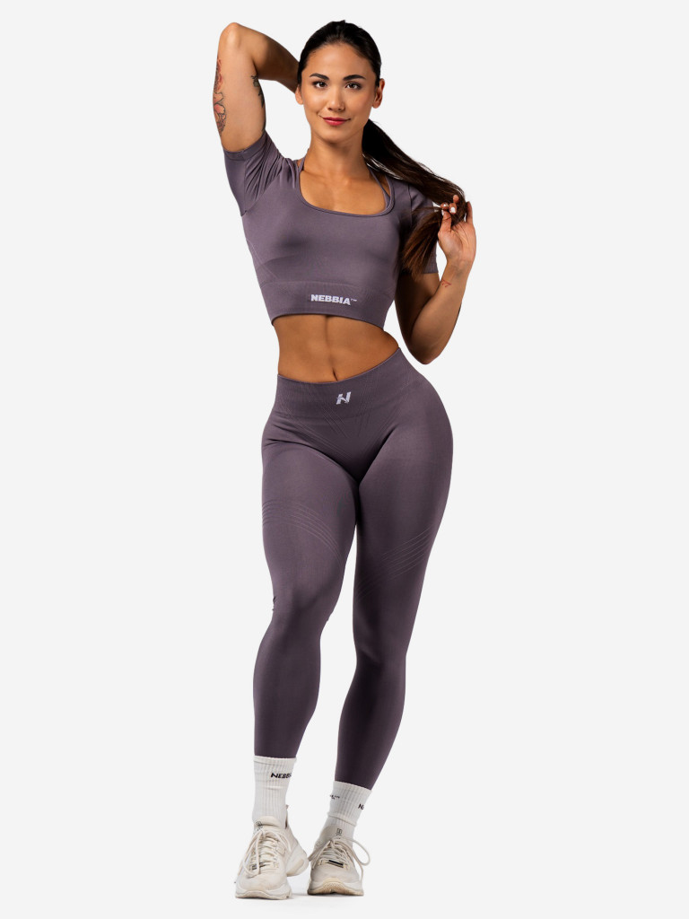 Легинсы спортивные женские NEBBIA Push-Up Leggings with Shaping Lines FLOW SEAMLESS 497