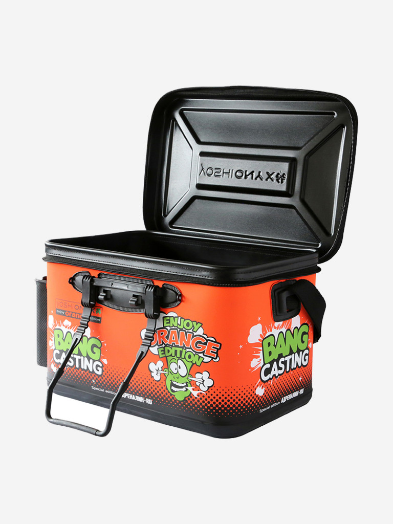 Ящик рыболовный Yoshi Onyx Orange с держателями для удилища