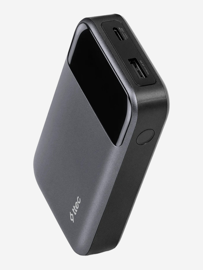 Внешний аккумулятор портативный TTEC ReCharger Pro LCD 20.000mAh PD 130W 2*USB-C/USB-A Powerbank. Цвет: серый космос