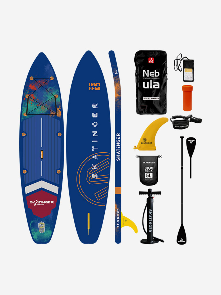 Надувной SUP-борд SKATINGER INTERSTELLAR BLUE, 11'6" 350*81*15 см сапборд
