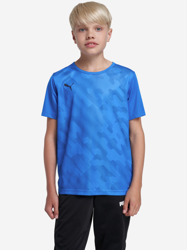 Футболка для мальчиков PUMA individualRISE синий цвет — купить за 474 руб. со скидкой 50 %, отзывы в интернет-магазине Спортмастер